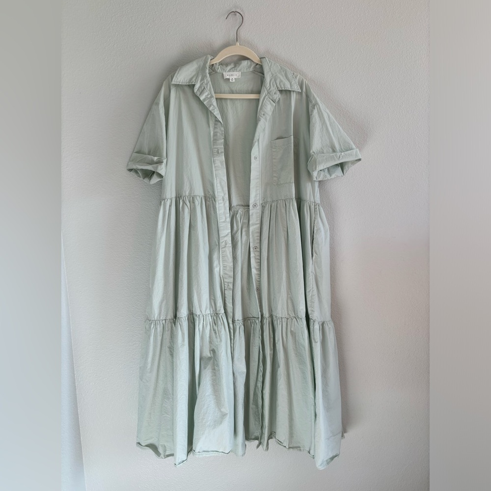 Mint Green button down dress size small